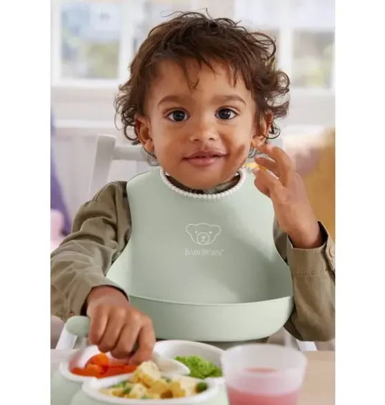 Baby Bib 2-Pack, Green / Blue