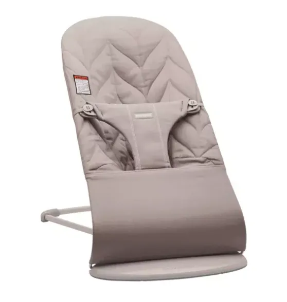 Baby Bouncer Bliss, Petal Quilt Woven, Sand Gray