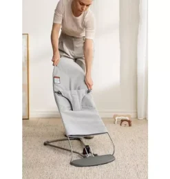 Baby Bouncer Bliss, Woven, Light Gray Melange