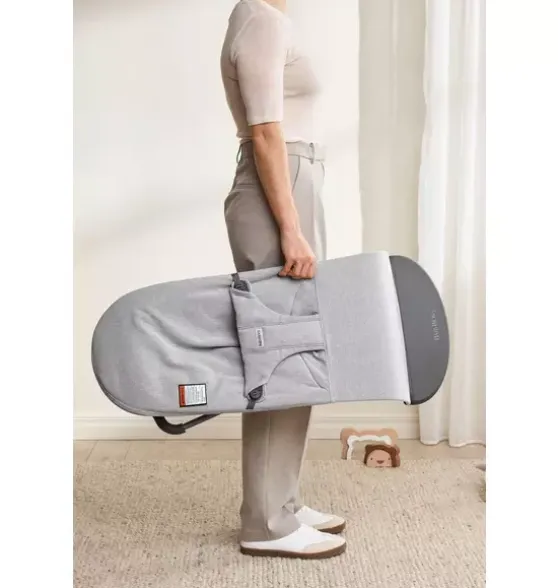 Baby Bouncer Bliss, Woven, Light Gray Melange