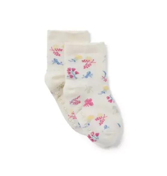 Baby Bug Floral Sock