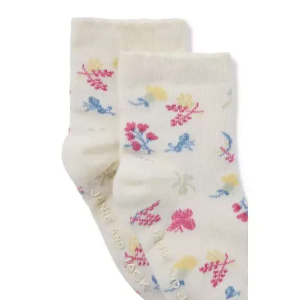 Baby Bug Floral Sock