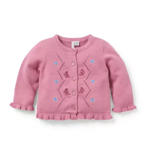 Baby Butterfly Ruffle Cardigan