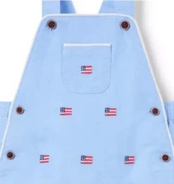 Baby Embroidered Flag Oxford Overall