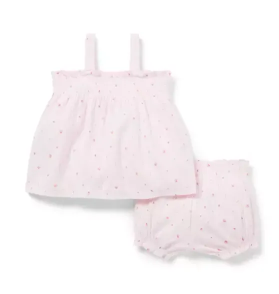 Baby Floral Pointelle Matching Set