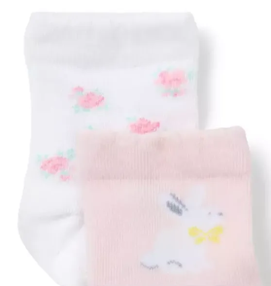 Baby Flower And Bunny Sock 2-Pack