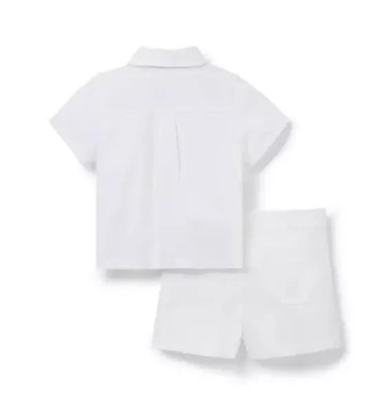 Baby French Bulldog Pique Matching Set