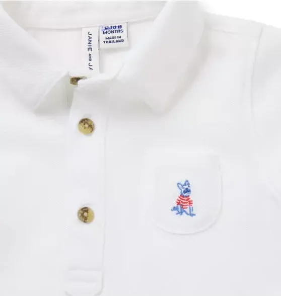 Baby French Bulldog Pique Matching Set