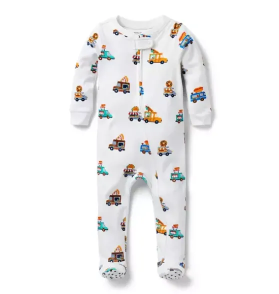 Baby Good Night Footed Pajama In Food Truck