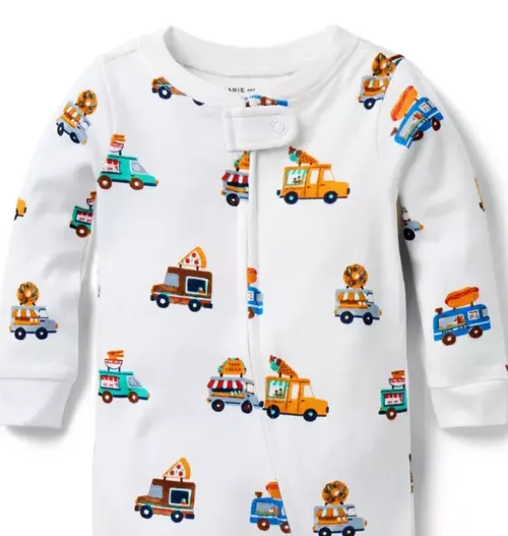 Baby Good Night Footed Pajama In Food Truck