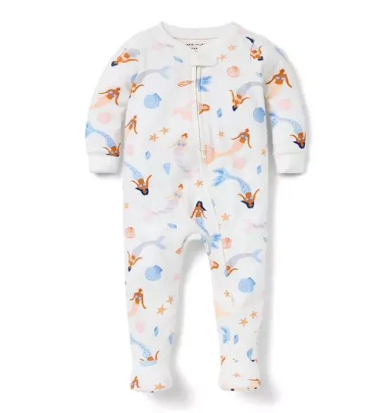 Baby Good Night Footed Pajama In Mermaid