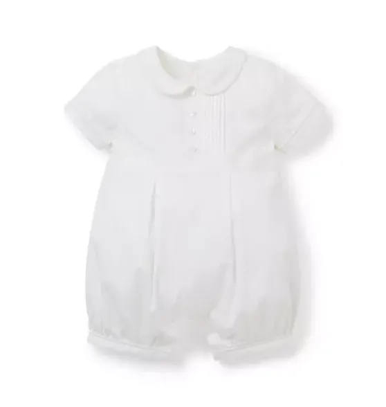 Baby Pintuck Collared Romper