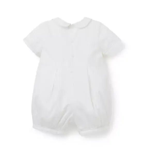 Baby Pintuck Collared Romper