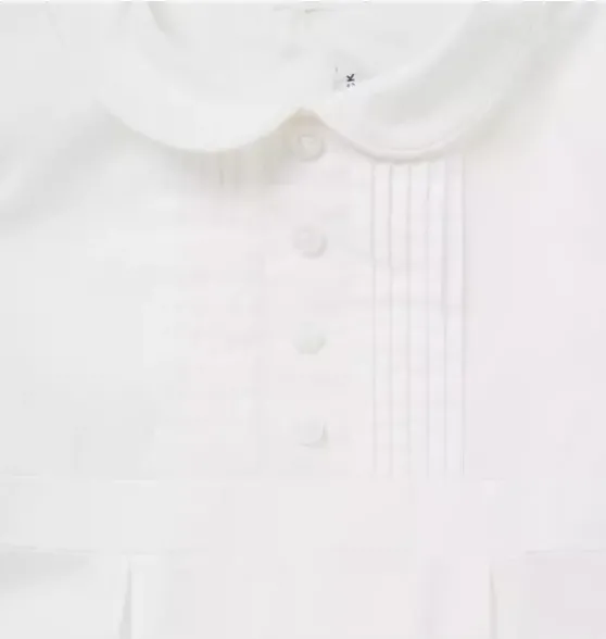 Baby Pintuck Collared Romper