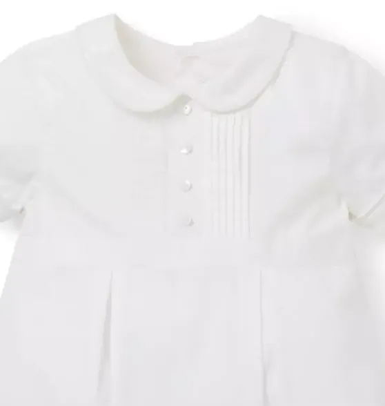 Baby Pintuck Collared Romper