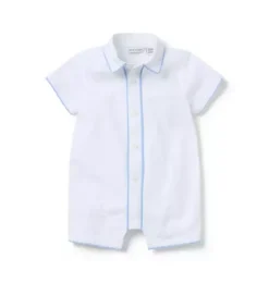 Baby Piped Collar Romper