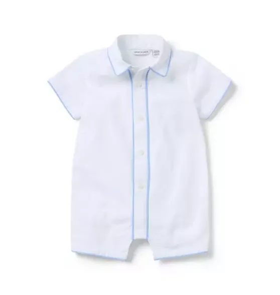 Baby Piped Collar Romper