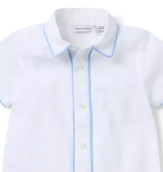 Baby Piped Collar Romper