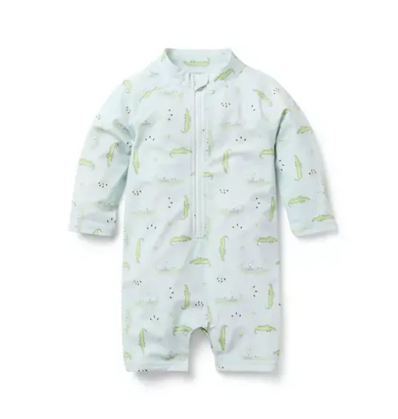 Baby Recycled Alligator Rash Guard Swimsuit