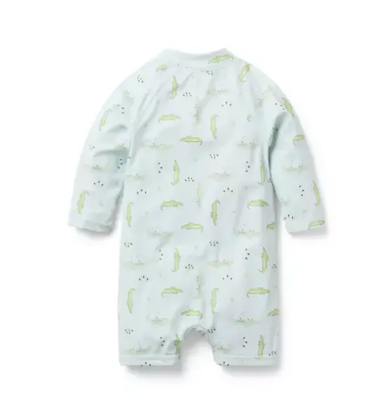 Baby Recycled Alligator Rash Guard Swimsuit