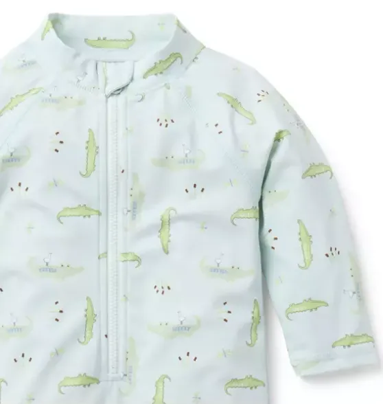 Baby Recycled Alligator Rash Guard Swimsuit