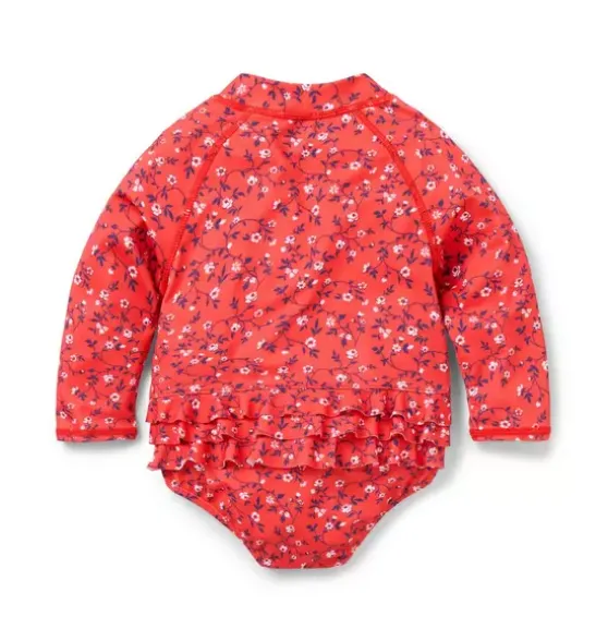 Baby Recycled Ditsy Floral Rash Guard Swimsuit