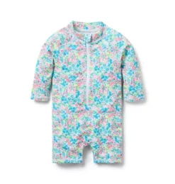 Baby Recycled Ditsy Floral Rash Guard Swimsuit
