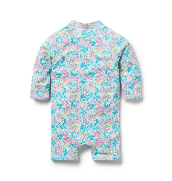 Baby Recycled Ditsy Floral Rash Guard Swimsuit