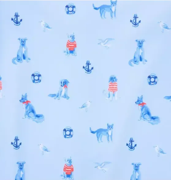 Baby Recycled Nautical Dog Rash Guard Swimsuit