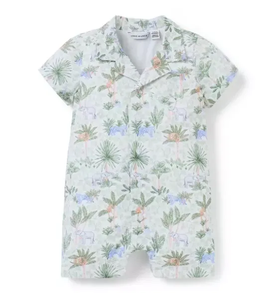 Baby Safari Toile Romper