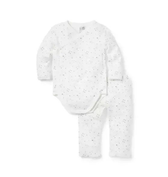 Baby Snowflake Wrap Matching Set