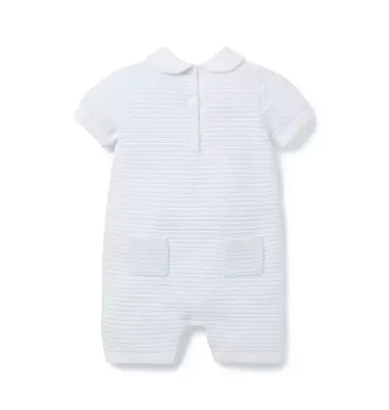 Baby Striped Collared Romper