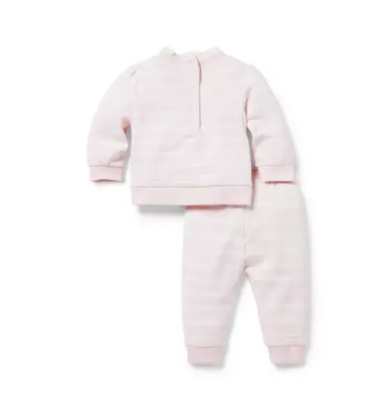Baby Striped French Terry Matching Set
