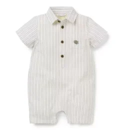 Baby Striped Sea Turtle Romper