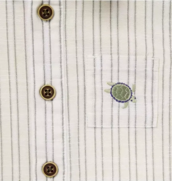 Baby Striped Sea Turtle Romper