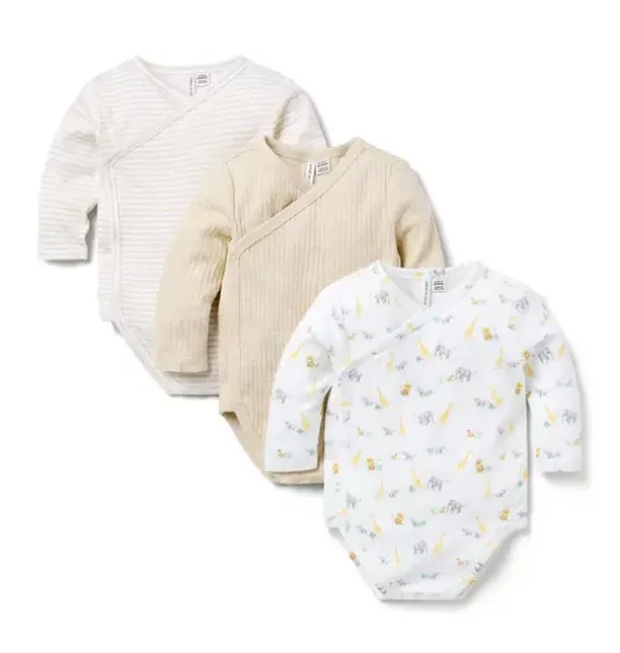 Baby Wrap Bodysuit 3-Pack