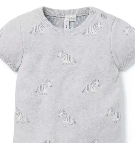 Baby Zebra Knit Romper