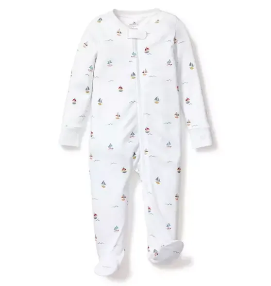Baby's Pima Romper in Bateau