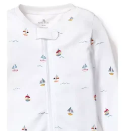 Baby's Pima Romper in Bateau