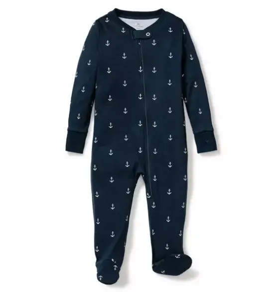 Baby's Pima Romper in Portsmouth Anchors
