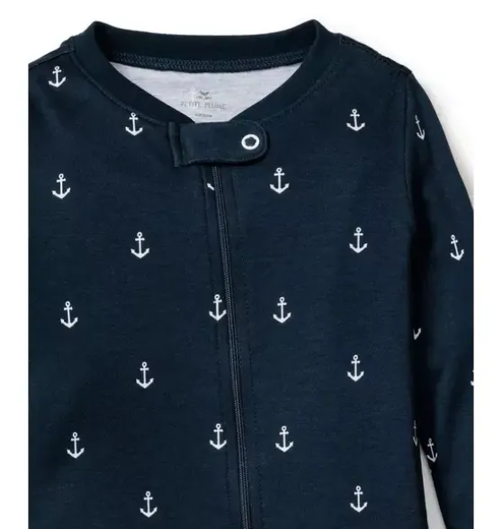 Baby's Pima Romper in Portsmouth Anchors
