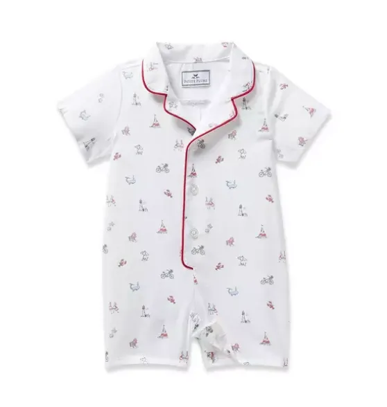 Baby's Twill Summer Romper in Coastal Charms