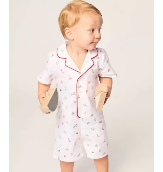 Baby's Twill Summer Romper in Coastal Charms