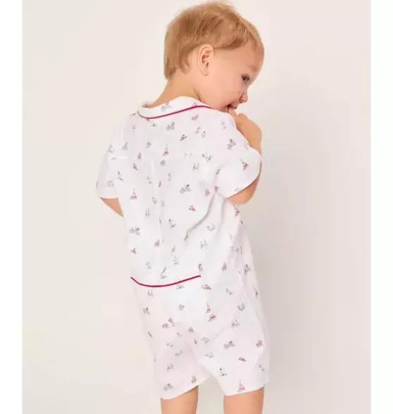 Baby's Twill Summer Romper in Coastal Charms