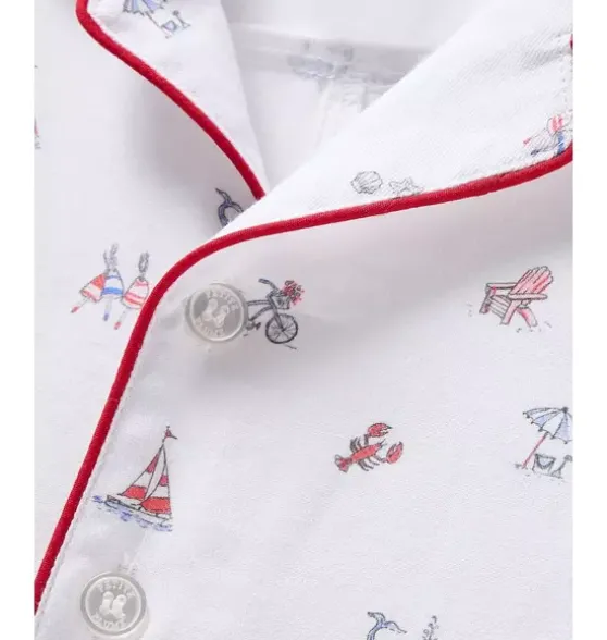 Baby's Twill Summer Romper in Coastal Charms