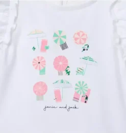 Beach Umbrella Ruffle Sleeve Tee