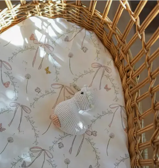 Bows & Butterfly Kisses Crib Sheet - Pink
