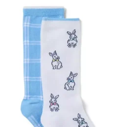 Bunny And Checked Sock 2-Pack