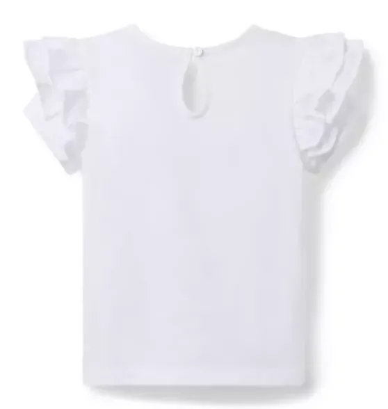 Butterfly Ruffle Sleeve Tee