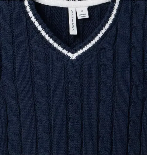 Cable Knit Sweater Vest
